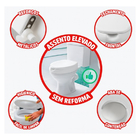 Assento Almofadado Sanitária Oval Elevado 13,5 Branca Para Va