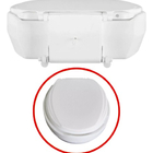 Assento Almofadado Sanitária Oval Elevado 13,5 Branca Para Va