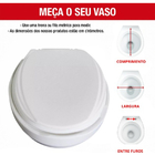 Assento Almofadado Tampa Sanitária Oval Elevado 13,5 Branca P