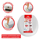 Assento Almofadado Tampa Sanitária Oval Elevado 7,5 Branca Pa