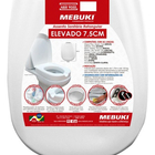 Assento Almofadado Tampa Sanitária Quadra Elevado 7,5 Branca