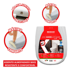 Assento Almofadado Tampa Sanitária Retangular Cinza Claro Par