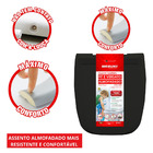 Assento Almofadado Tampa Sanitária Retangular Preta Para Vaso