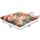 Assento Baixo 40x40cm  Asturias Folhagem Vermelho