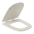 Assento Sanitário Madeira Biscuit Fechamento Comum Fixação Cromada para Vaso Incepa Ibiza