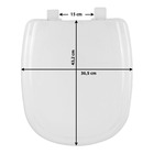 Assento Sanitário Plástico Branco Fechamento Comum Fixação Branca para Vaso Icasa Sabatini