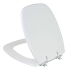 Assento Sanitário Plástico Branco Fechamento Comum Fixação Cromada para Vaso Celite Stylus