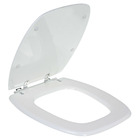 Assento Sanitário Plástico Branco Fechamento Comum Fixação Cromada para Vaso Celite Stylus