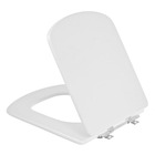 Assento Sanitário Madeira Branco Fechamento Comum Fixação Cromada para Vaso Incepa Bali