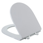 Assento Sanitário Madeira Cinza Prata Fechamento Comum Fixação Cromada para Vaso Celite Riviera