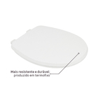 Assento Convencional Termofixo Universal Fechamento Suave Branco Sensea