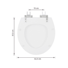 Assento Convencional Azalea Poliéster Fechamento Suave Branco Sensea