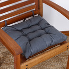 Assento de Cadeira Veludo Liso Cinza 40x40cm Inspire