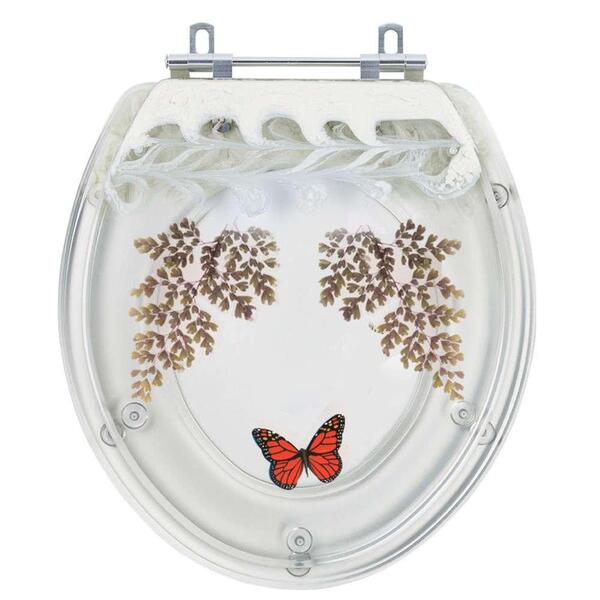 Assento De Privada Avenca Borboleta Acrilico Transparente Izy