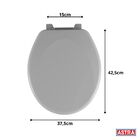 Assento Deca Almofadado Astra Oval Universal Village Cinza