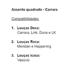 Assento Deca Carrara/link/duna Resina Tf Conv. Branco Tupan