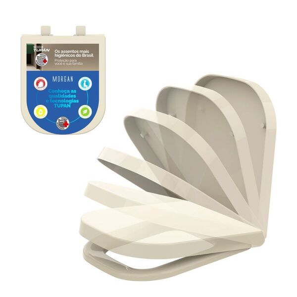 Assento Deca/quadra Roca/gap Creme Soft Close Tf Tupan