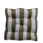 Assento Futton 40x40 Listrado Bege/branco