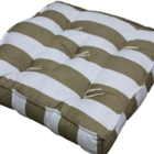 Assento Futton 40x40 Listrado Bege/branco