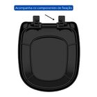 Assento Icasa Sabatini Preto Convencional Polipropileno