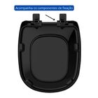 Assento Icasa Sabatini Preto Convencional Resina Termofixo