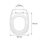 Assento Icasa Sabatini Preto Soft Close Polipropileno