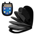 Assento Icasa Sabatini Preto Soft Close Resina Termofixo