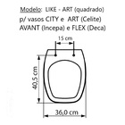 Assento Incepa Art E Celite Like Branco Convencional Polip.