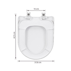 Assento Sanitário Luna Especial Polipropileno Fechamento Comum Branco Sensea