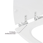 Assento Monte Carlo Poliéster Fechamento Suave Branco Sensea