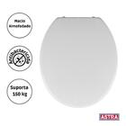 Assento Oval Universal Almofadado Slim Pp Branco Astra