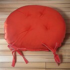 Assento Para Cadeira Almofada Futon 40x40 Redondo Laranja