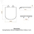 Assento Poliester Slow Close Axis/quadra Ebano Fosco - Deca