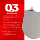 Assento Poliester Slow Close Lk/caarra Cinza Antracite Fixaçã