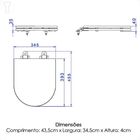 Assento Poliester Slow Close Lk/caarra Cinza Antracite Fixaçã