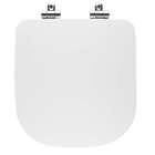 Assento Poliester Soft Close Antimicrobiano Piano Branco Para