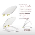 Assento Poliester Soft Close Piano Marrom Fosco Para Vaso Dec