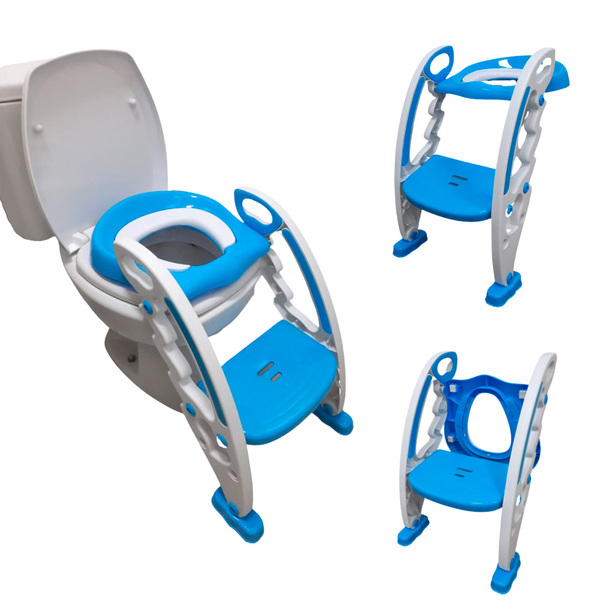 Assento Redutor Infantil Com Escada Azul Bw184az Importway