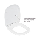 Assento Sanitário Sabatini Termofixo Fechamento Suave Branco Sensea