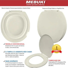 Assento Saniário Almofadado Oval Areia Para O Vaso Modelo Eco