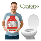 Assento Saniário Almofadado Oval Branco Para O Vaso Modelo Az