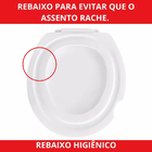 Assento Saniário Almofadado Oval Branco Para O Vaso Modelo Ca