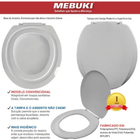 Assento Saniário Almofadado Oval Cinza Claro Para O Vaso Mode