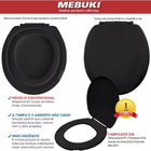 Assento Saniário Almofadado Oval Preto Para O Vaso Modelo Vic