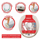 Assento Saniário Almofadado Oval Salmão Para O Vaso Modelo Be