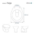 Assento Sanitário  Poliéster Soft Close Targa Cinza Real Para