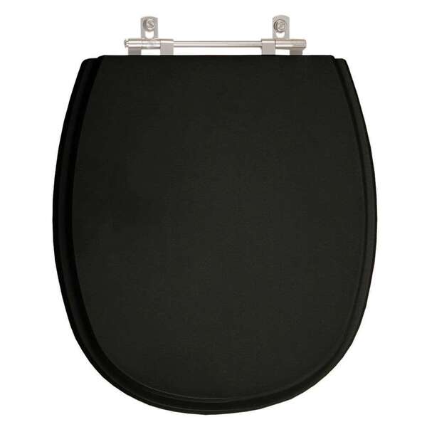 Assento Sanitário Acrílico Aspen Preto Para Vaso Deca
