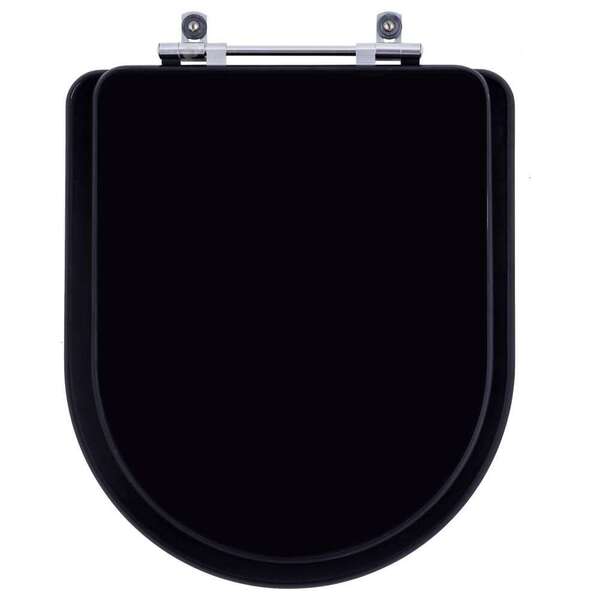 Assento Sanitário Acrílico Carrara Preto Fosco P/ Vaso Deca