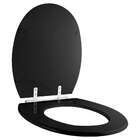 Assento Sanitário Acrílico Spot Preto Para Vaso Deca