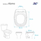 Assento Sanitário Álamo Branco Para Vaso Santa Clara